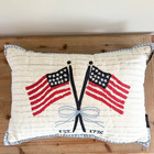Brooks Brothers Americana 1776 Flag Pillow 14x20 Patriotic Stars Stripes Usa Nwt