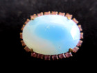 Magnificent Czech Vintage Style Glass Rhinestone Button  Lavender W c Blue White