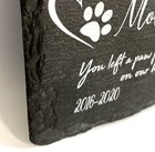 Personalised Pet Memorial Grave Marker Heart   Paw Natural Slate Stone 10x10 Cm