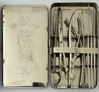 Antique Japan Veterinary Surgical Instrument Set Tool Kit Meiji Taisho Case