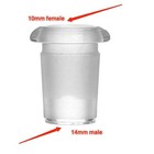 2pcs 14mm Female To 10mm Male Glass Adapter Reducer