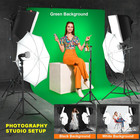 Store Photo Video Studio Light Kit Am169 - Including 3 Color Backdrops  black wh