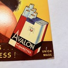 1940 Avalon Cigarettes 20x30    Original Store Display Advertising Sign Tobacco