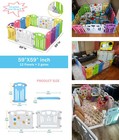 Gupamiga Foldable Baby Playpen Kids Activity Indoor Outdoor 14 Panel W gate   2 