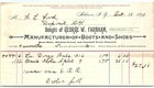 1890 Addison Ny George W Farnham Manufacturer Boots Shoes Invoice Billhead Z5964
