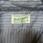 Vintage 70s 80s Dutchmaid Dress Shirt Mens 16 34 Blue Stripe Dacron Long Sleeve