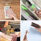 Phone Wallet Stick On Leather Card Holder With Zipper Coin Pocket For Iphone