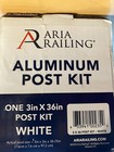 Aria Railing Aluminum Post Kit W  Base Plate 3    X 3    X 36     White