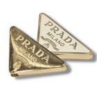 Prada 57ys 52zv 59zv 14ys 73zs Gold white Replacement Icon Logo Genuine   Pair 