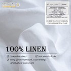  100  Linen Duvet Cover Set 3pcs Basic Style Natural French Washed King White