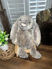 Jellycat Woodland Bashful Brown Gray Bunny Medium Plush Stuffed Rabbit Easter