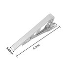 2 2 Inches Silver Tie Clip Mens Bar Necktie Silver Clasp Clamp Stainless Steel