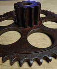 Vintage antique Industrial Cast Iron Tractor Drive Gear sprocket pulley Wheel