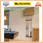 Wall Mounted Pool Cue Rack For 6 Cues Billiard Stick Holder Set Of 2