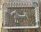 Vintage Jeannette Depression Glass Trinket Scotty Terrier Dog Dish Clear