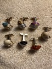 Vintage Toshikane Arita Porcelain Seven Gods Cufflinks Singles