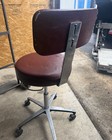 Rare Vintage Midmark Ritter 126-001 Spin Physician Exam Stool  Dark Red