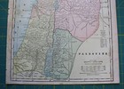 Palestine Vintage Original 1899 Antique Cram s World Atlas Map Crams Lot