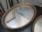 Vintage Oval Mirror Vanity Tray Gold Filigree Ornate Perfume Set Of 2