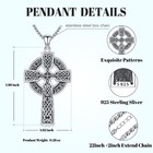 Celtic Cross Necklace 925 Sterling Silver 22    2  Chain For Men Women - Irish