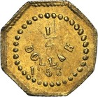 1853 G25c California Fractional Gold   Bg-102 Ngc Unc   Better Period One