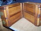 Singer Antique 2 Drawer Wooden Wood Sewing Machine Table Treadle Frame Pair Of 2