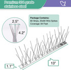 84 Feet Bird Spikes For Pigeons  Stainless Steel Base  Durable Anti-bird Nest Fe
