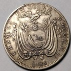 Ecuador 1895 Silver 1 Sucre- Lima Mint C25  290 