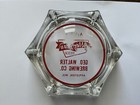 Vintage   Adler Brau Beer Geo Walter Brewery Ashtray   Thick Glass   Well Used