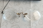 Stic-tite Antique Glasses 1 10 12k Gold Filled Pince Nez With Case And Ear Hook