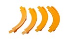 4pk Die Cast Hot Wheels Compatible 90 Degree High Bank Turn Curve Corner Orange