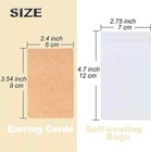 100 Pcs Earring Display Cards With 100 Jewelry Packaging For Earrings Necklace