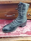 Antique Victorian Child s Robert s  High Top Lace Up Shoe Boot For Display D