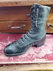 Antique Victorian Child s Robert s  High Top Lace Up Shoe Boot For Display Dt231