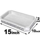 Mirror Perfume Tray Vanity Tray With Crushed Diamonds For Bedroom Decor 15x10