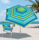 Tommy Bahama 7  Beach Umbrella W  Tilt  Blue   Green W  Carry Bag   Sand Anchor