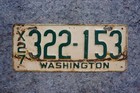 1927 Washington License Plate