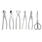 6 Pcs Stainless Bonsai Tool Set   Bag Concave Wire Jin Knob Shears High Quality