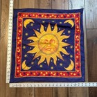 Vintage Celestial Sun Moon Stars Made In Usa Zodiac Astrology Boho Bandana
