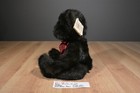 Russ Dickens Dark Brown Teddy Bear With Red Bow Beanbag Plush 310-268-2 