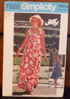 Simplicity Sewing Pattern 7520 Misses Dress Sundress 2 Styles Size 12-14 Vtg  Uc