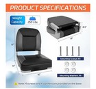 Boat Seats 2 Pack  Skureay Low high Back Fishing Folding Boat Seat Waterproof