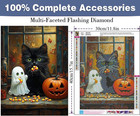 Halloween Diamond Art Kits For Adults  Black Cat Diamond Painting Kits For Adult