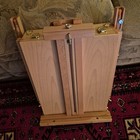 New Wooden French Travel Easel Painting Beech Wood Finish Artist Case Extras   
