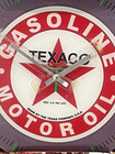 Nib Texaco Gasoline Motor Oil Wall Hanging Glass Clock 13 75   