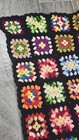 Vtg Granny Square Crochet Afghan Sofa Throw Blanket 42x62 