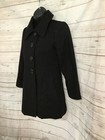 Sugarfly Coat Button Front Black Wool Blend Size M Medium 