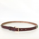 Vintage Beaded Leather Belt 29 - 33 Thunderbird Western Native American Aztec