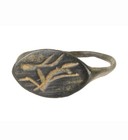 Ancient Roman Bronze Signet Ring Engraved With Leaping Deer 100-300 Ad