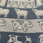 Vtg 1992 Mww Farm Animals Afghan Throw Blanket Cows Pigs Chickens Country 65x43   